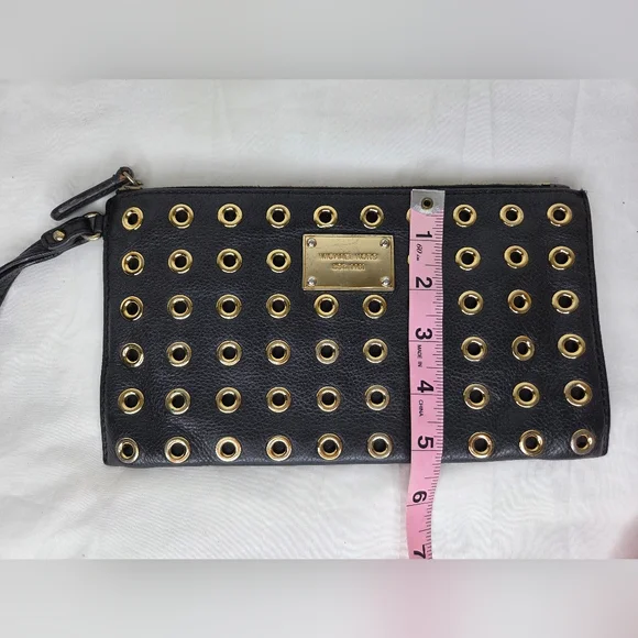 Michael Michael Kors Black and Gold Women's Clutch - Picture 10 of 11